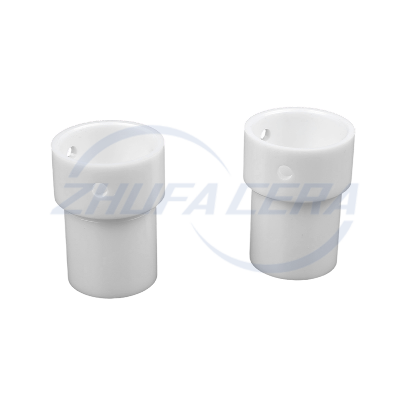 لوله سرامیکی دریل شده T شکل آلومینا